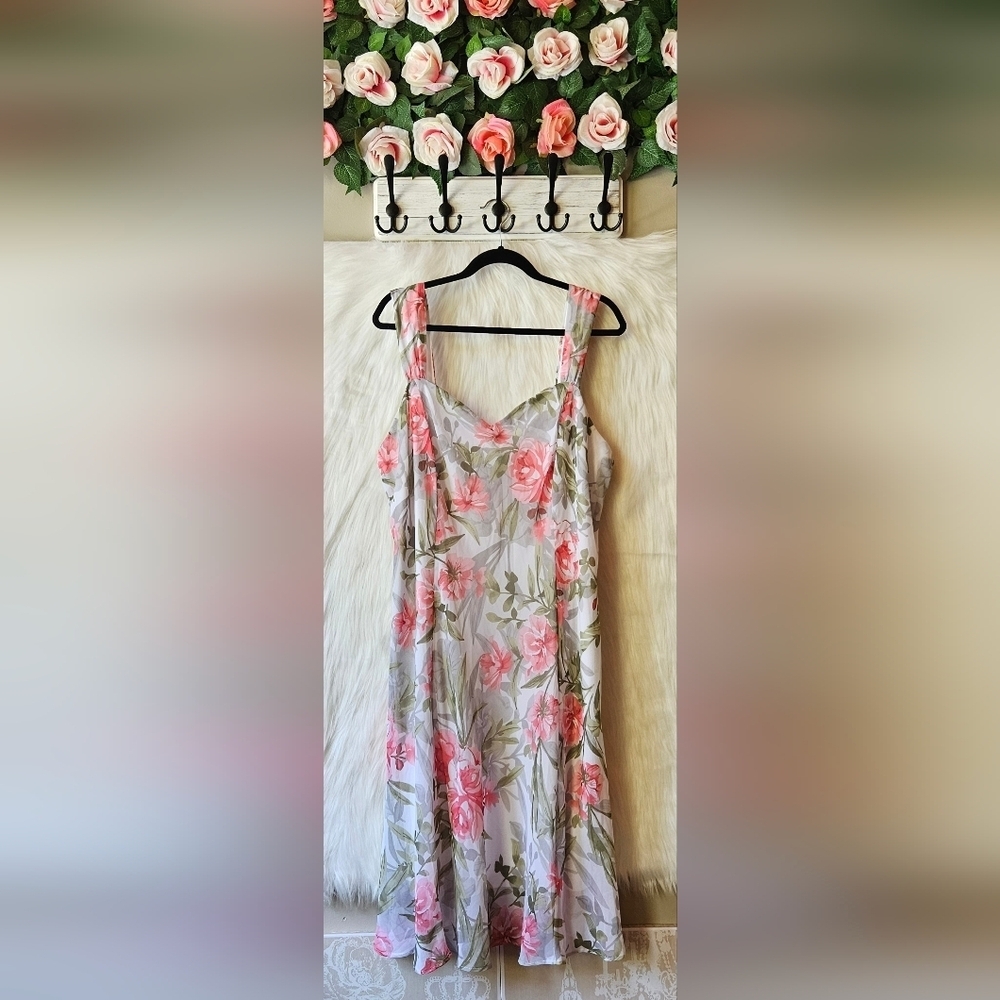 Connected Apparel Floral Sleeveless Babydoll Dress